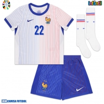 Camisa de Futebol França Theo Hernandez #22 Equipamento Secundário Infantil Europeu 2024 Manga Curta (+ Calças curtas)